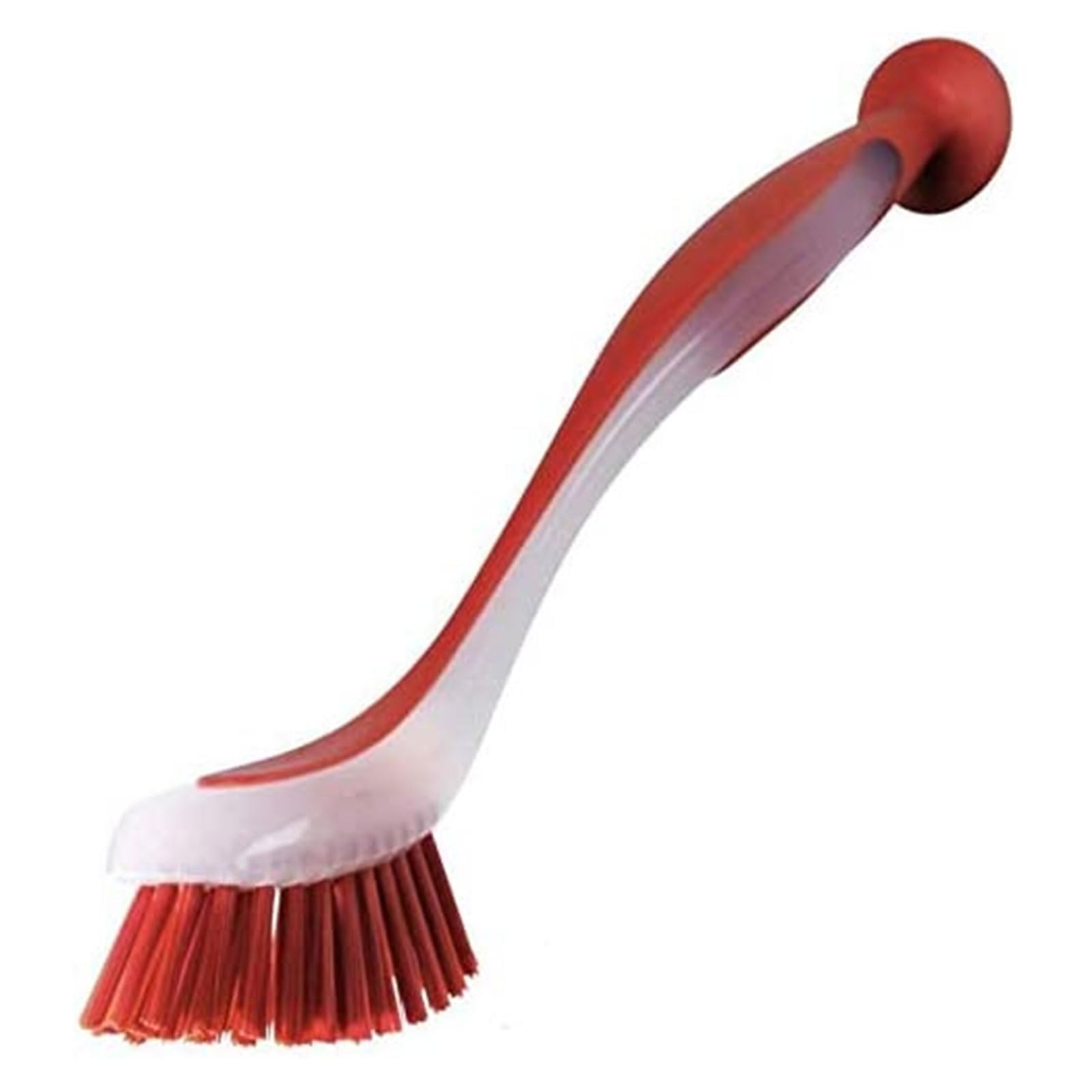 Set di 3 spazzole abrasive da cucina con base a ventosa, manico lungo ed ergonomico, colori assortiti per lavare i piatti, con ventosa