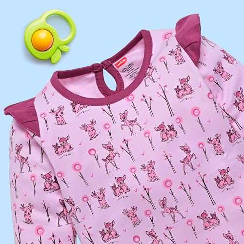 Image of LuvLap Baby Girls 100% Cotton Full Sleeve Top & Pyjama Sets, Pack Of 02