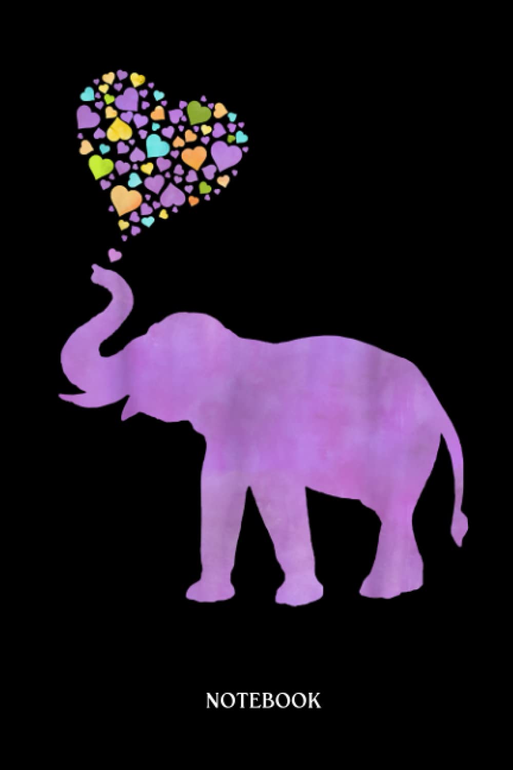 Elephant Notebook: Purple Elephant Love | Lined Writing And Notes Journal 120 Pages 6X9