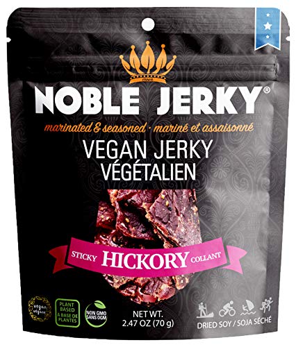 Noble Jerky -Sticky Hickory Vegan Jerky - Non-GMO - Plant Protein - 2.47 oz Noble Jerky -Sticky Hickory Vegan Jerky - Non-GMO - Plant Protein - 2.47 oz