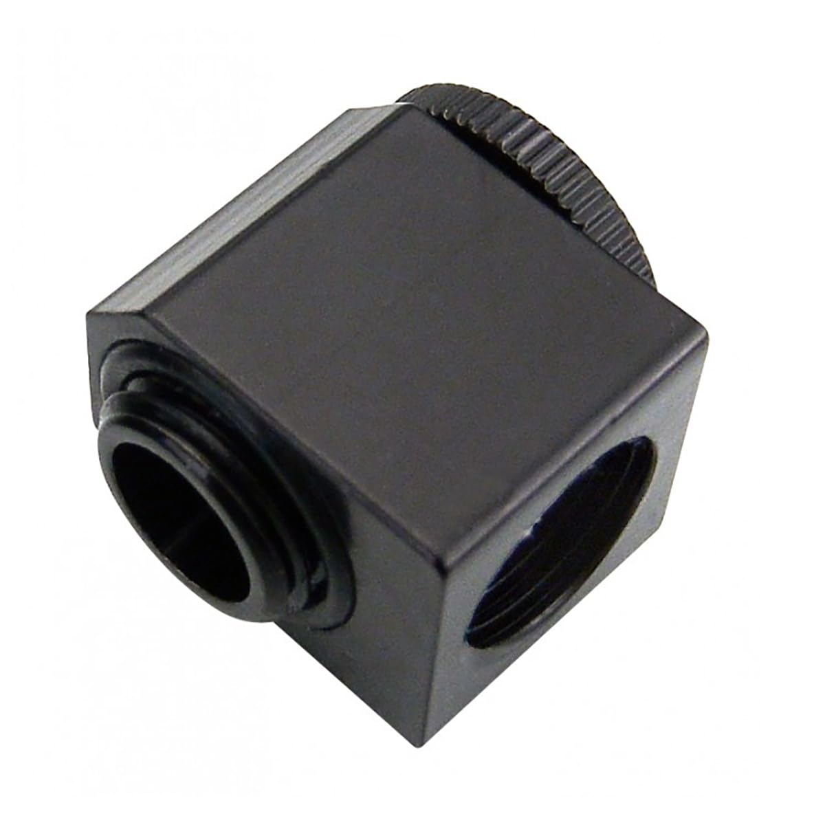 Koolance NZL-LXG2-BK Fitting Single, *Black* Adjustable Elbow (Low Profile), G 1/4 BSPP