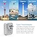 TESSAN Australia Power Plug Adapter, US to New Zealand Power Adapter with 4 American Outlets 3 USB Charger, Type I Travel Adaptor for USA to Australian, China, AU, Argentina, Fiji, Cook Islands, Samoa