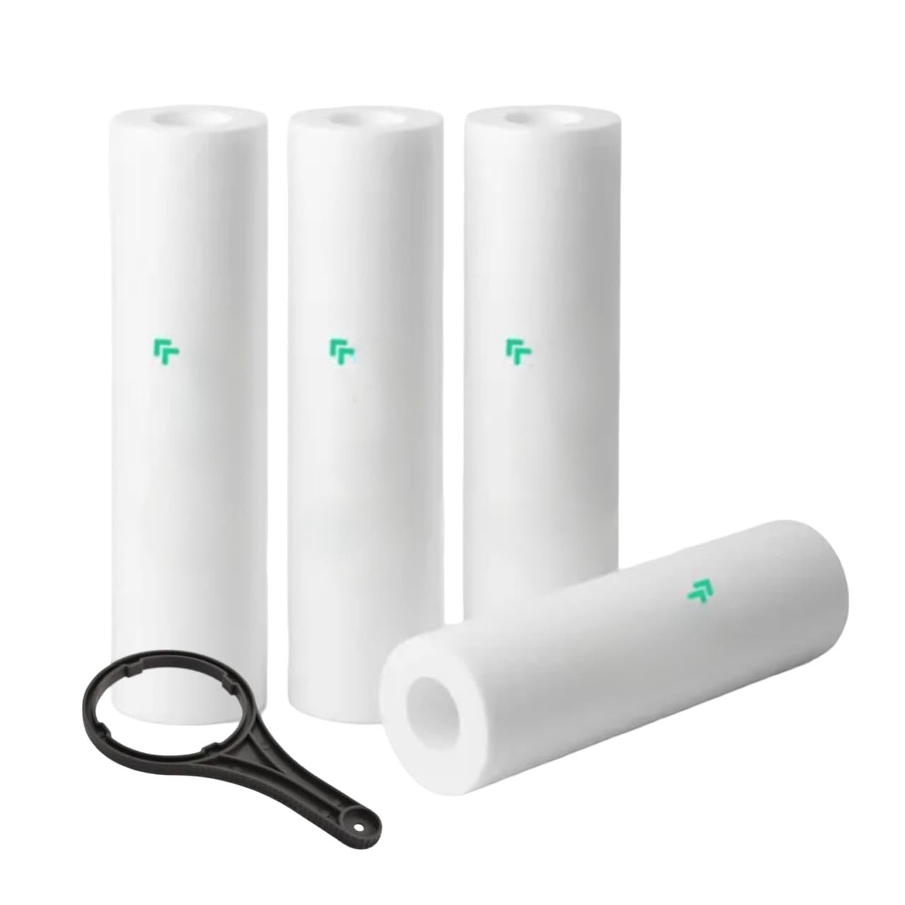 PP Spun Water Filter Cartridge 10 Inch, 5 Micron Sediment Filter Candle for RO, UV, UF & Water Purifier | Pack of 4 with Filter Housing Wrench-image-20
