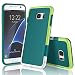 Galaxy S7 Edge Case, TILL(TM) Ultra Slim 3 Color Hybrid Impact Shockproof Anti-slip Rugged Back Cover Soft TPU Hard PC Bumper Extra Front Raised Lip Case Cover for Samsung Galaxy S7 Edge G935 [Green]