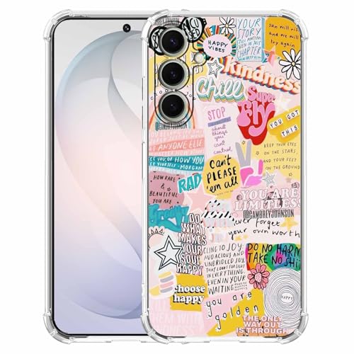 Coque Samsung S26 transparente antichoc en TPU souple avec design collage de mots