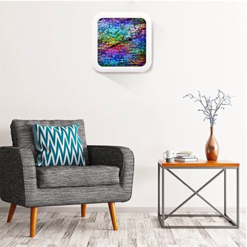 Pendule Murale Silencieuse Paillettes au Style Moderne Carré - 6