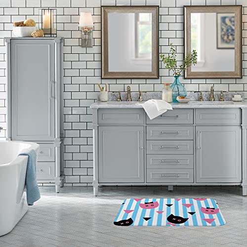 Tapis de douche antidérapant lavable en machine confort doux - 4