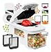 Mandoline Slicer Spiralizer Vegetable Slicer - Vegetable Chopper Onion Chopper Food Chopper Vegetable Spiralizer Mandoline Slicer Cutter Chopper and Grater Slicer Zucchini Spaghetti Maker Zoodle Maker