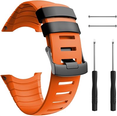 ANCOOL Compatible with Suunto Core Watch Band,Soft TPU Replacement Strap Sport Wristband Metal Clasp for Suunto Core Fitness Smart Watch