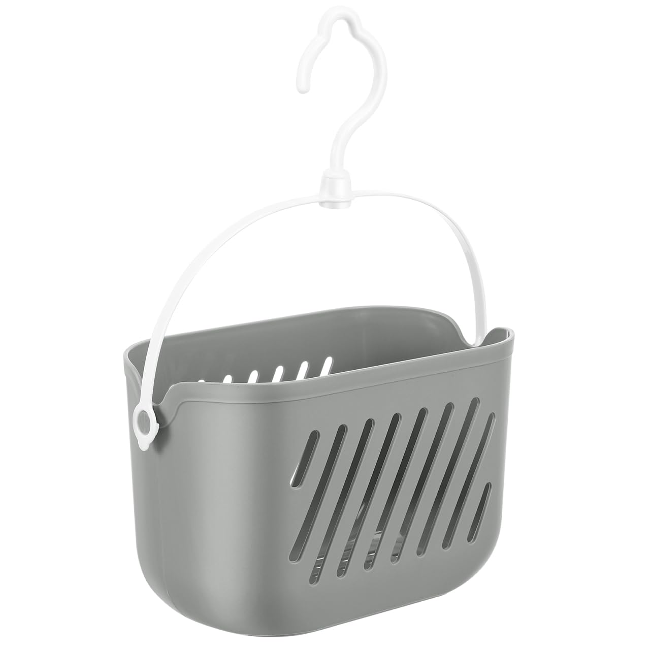 DECHOUS Small Plastic Hanging Storage Basket with Hook Portable Shampoo Organizer Basket for Kitchen Bathroom Essentials