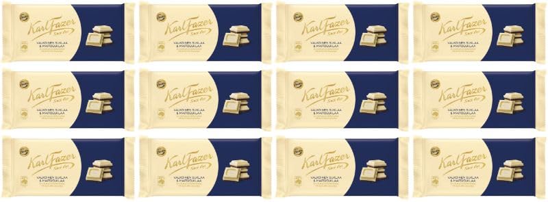 Fazer Karl Fazer White & Milchschokolade 12 Balken von 131 g 55,2oz