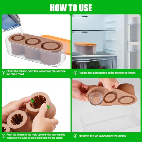 Set de bandejas de hielo apilables con tapa y contenedor miniatura 4