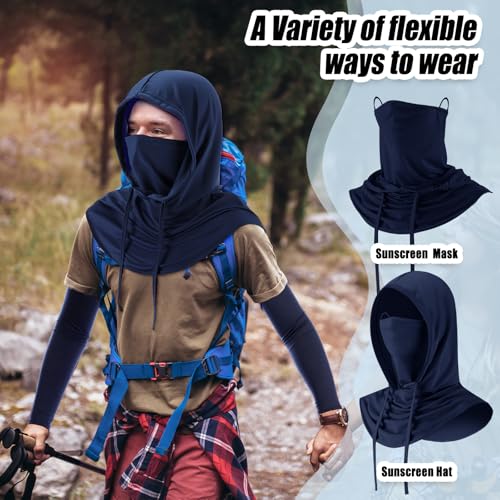 Image of Frienda Balaclava Ski Mask and Arm Sleeves Sun Protection Hood Breathable Full Head Mask Face Cover for Men Women