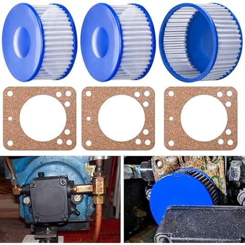 FancyTark 3 Pack A2VA7116 A2EA6520 Strainer Kit & Gasket Compatible with Su-ntec A2VA 7116, 7112, 3006, PF20322 & Be-ckett Cle-anCut 2184404U, A2EA 6520, 6527, 6528 Cover