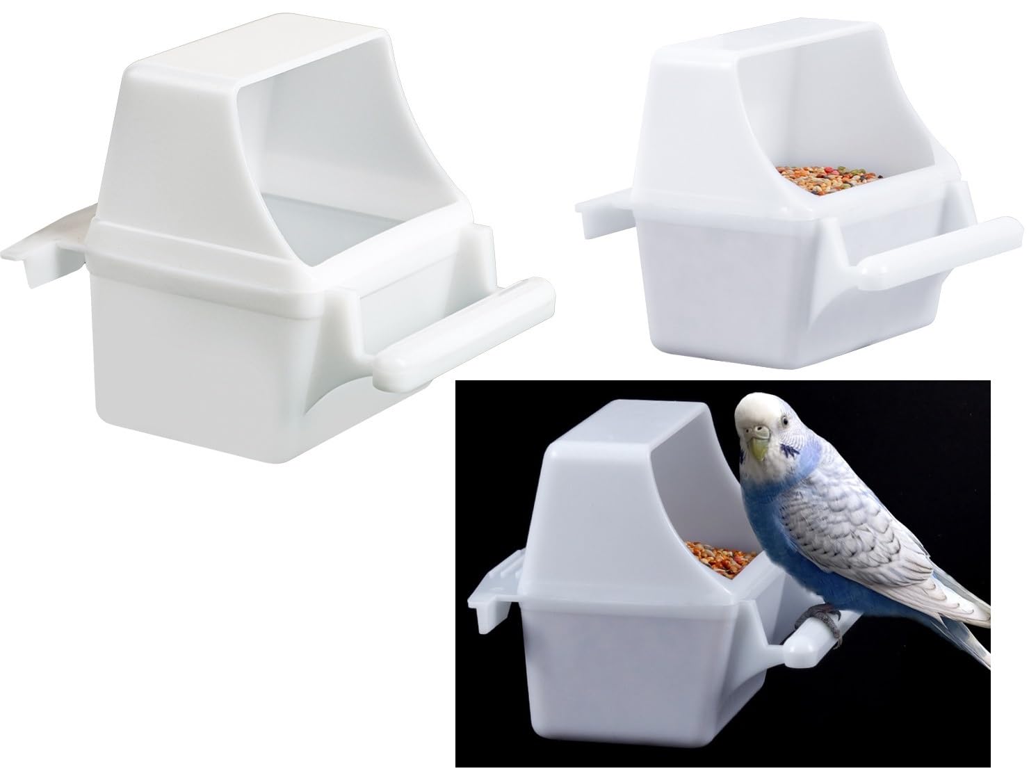 Amazon | 2個セット 鳥用 フードフィーダー バードフィーダー 鳥かご