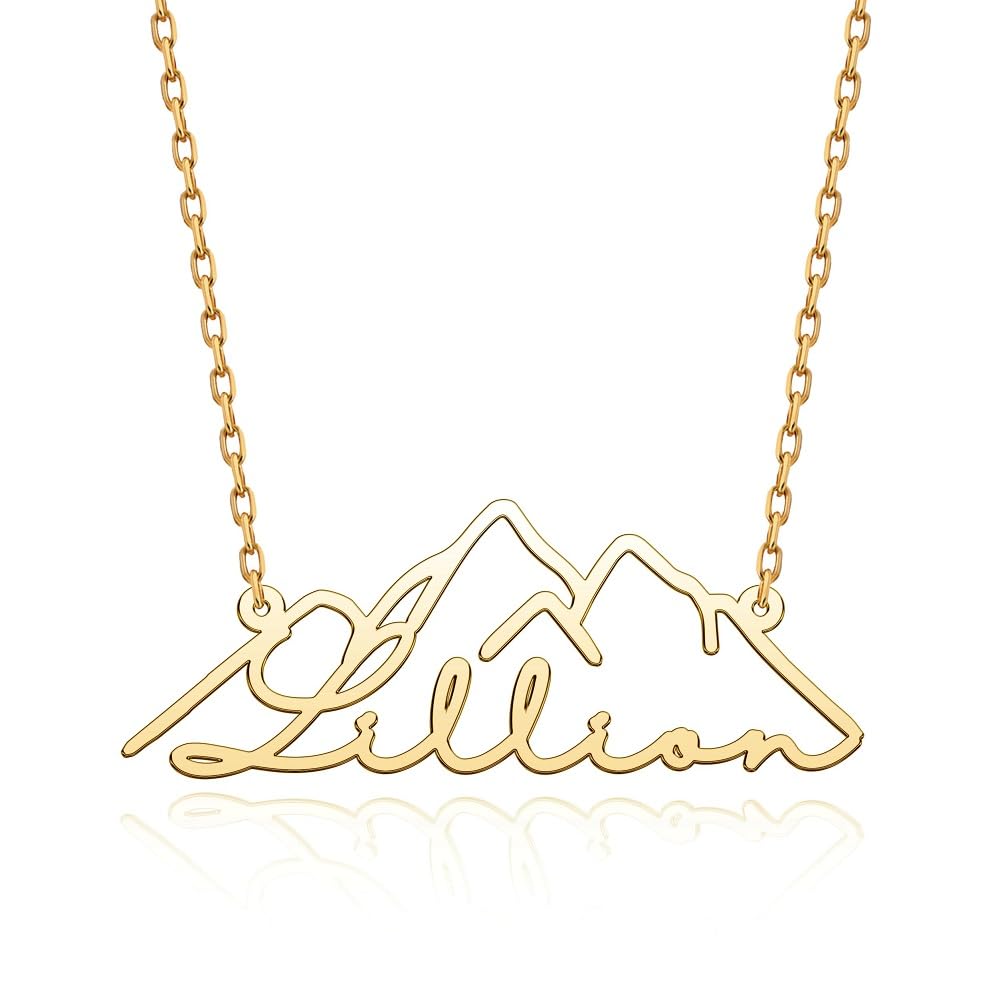 CLY JewelryCustom Name Necklace Gold Plated Personalized Nameplate Jewelry Customized Gift for Women