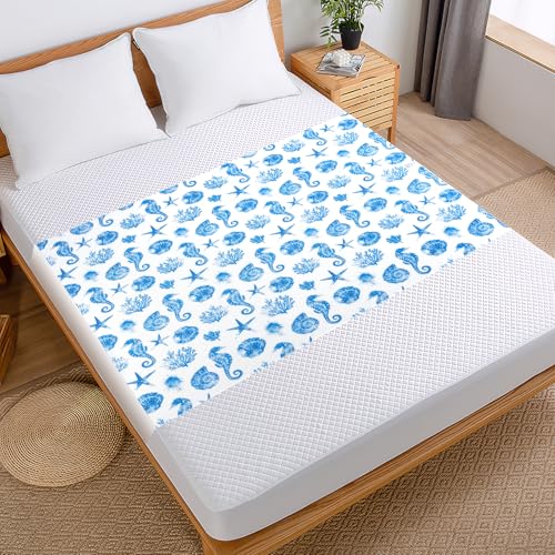 MOEMOE BABY Waterproof Potty Training Bed Pads, No-Slip Absorbent Toddler Mattress Protector Pee Pads for Kids Nighttime Potty Training & Bedwetting Reusable