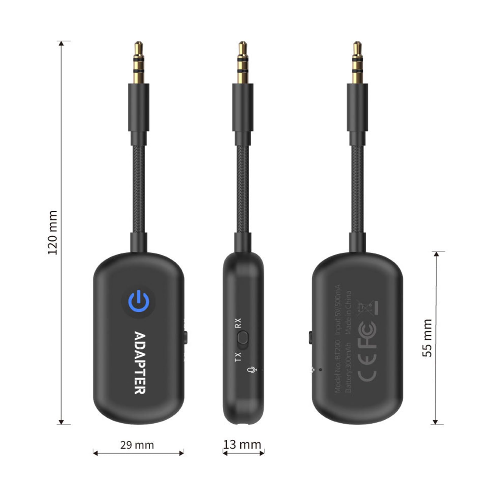 Bluetooth 6.0 Audio Adapter 2 in 1 TX RX AUX 3 5MM