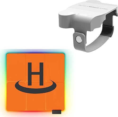 CYNOVA Almohadilla de aterrizaje para drones con luz LED de 256in 25 pulgadas con soporte de hélice DJI Mini 3 Pro para accesorios de drones DJI