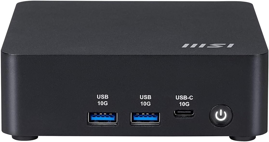 MSI Cubi NUC AI 1UMG-023BUS Mini Barebone Desktop Computer, Intel Core Ultra 7 155H 1.4GHz - RAM, Storage and OS Not Included, Black