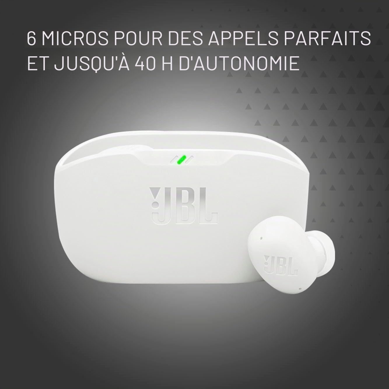 JBL Vibe Buds 2 – Écouteurs Bluetooth sans fil avec suppression du bruit – Noir – JBLVBUDS2BLK