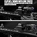 Visiofire Fiber Optic Iron Sights for Picatinny Rail | Flip Up Front and Rear Backup Sights with Red Green Dots | Tool-Free Ajustable Rear Flip Up Sights | Pop Up Fiber Optic Sights Rapid Transition