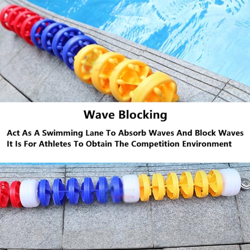Séparateurs de couloirs de piscine 15cm bouée 6m cable - 5