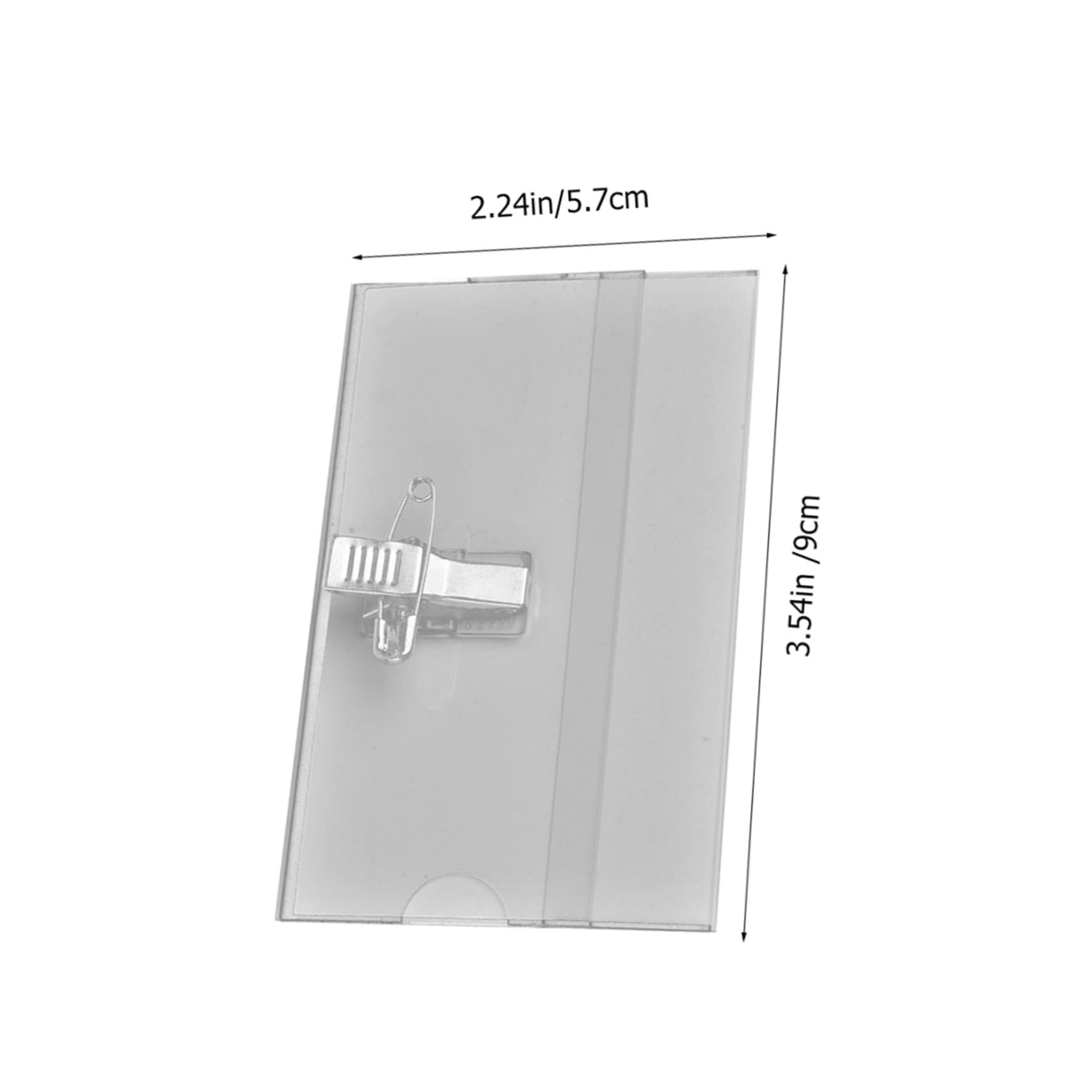 Porta Tesserino Trasparente Doppia Faccia in Pvc 100 Pezzi con Clip