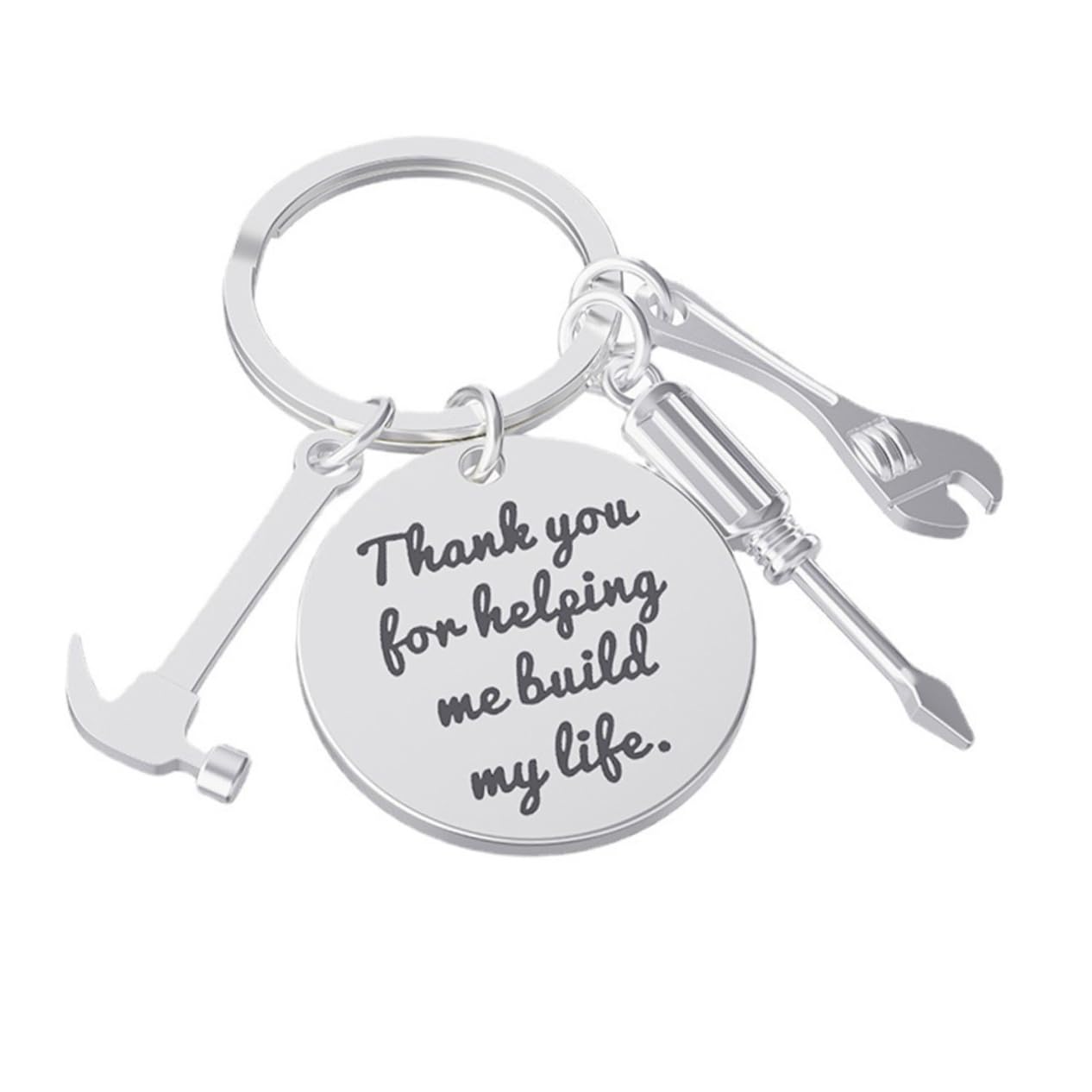 VANZACK Craftsmanship Keychain Dad Key Chain Titanium Keyring Ring Father's Day Present Car Keys Decor