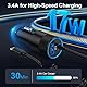USB Zigarettenanzünder Adapter, AILKIN 3.4A Schnell Kfz Ladekabel USB C Auto Ladegerät mit 1.2M Spiralkabel USBC für Samsung Galaxy S25 Ultra/S24 FE/S23/S22/S21/A56/A55/A54/A36/A16/A15, iPhone 16/15