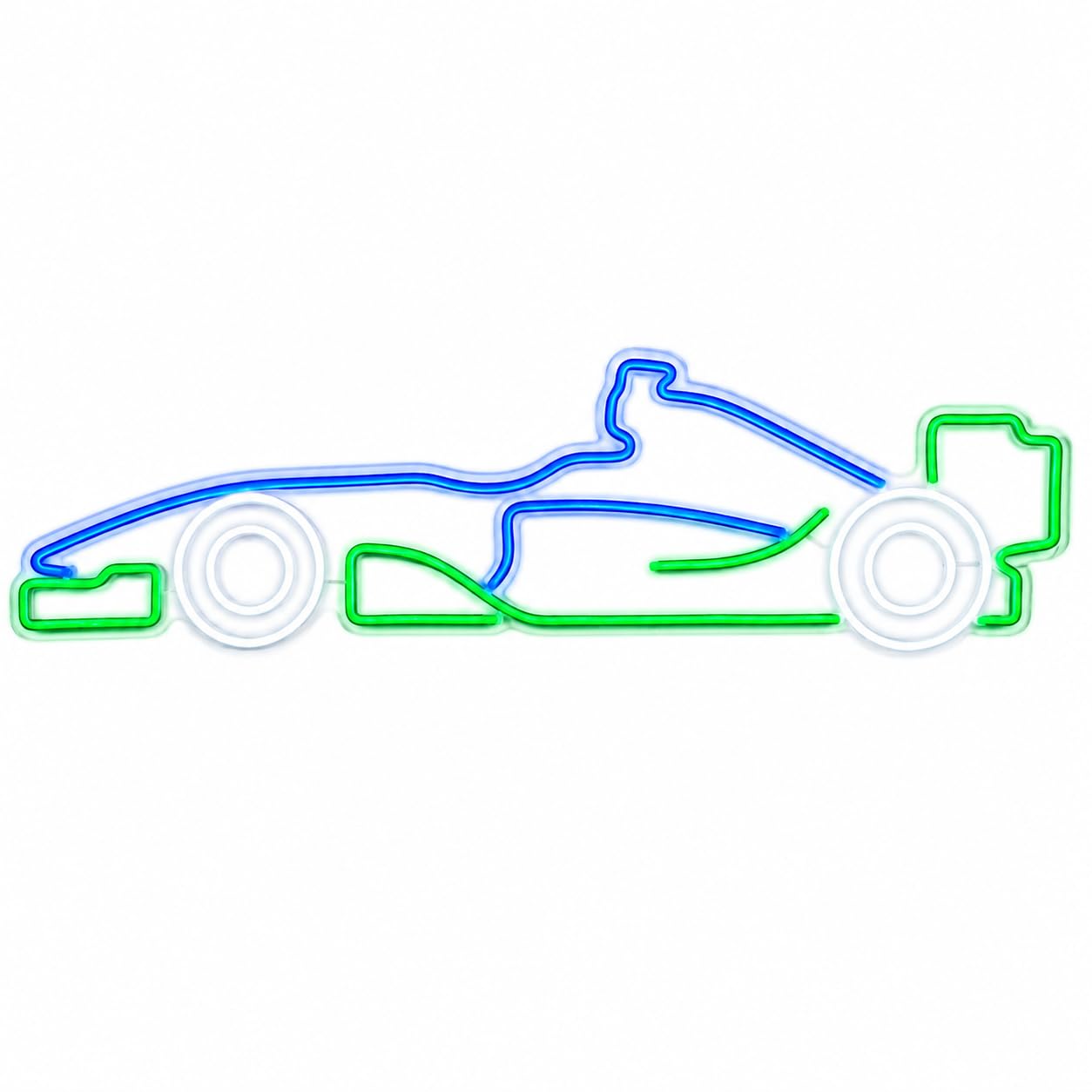 Letrero Coche deportivo carrera Cartel Luminoso LED Escaparate, Decoración de Pared en Metacrilato, Luz Brillante, aproximadamente 51x21cm alimentación 12v