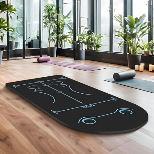 Mater de rodillo AB, alfombra de ejercicio para AB Roller, Estera de entrenamiento protectora, Almohadilla de entrenamiento de equipo de gimnasia de 59x24 pulgadas para rueda de rodillo AB, cojín de f - imagen 3