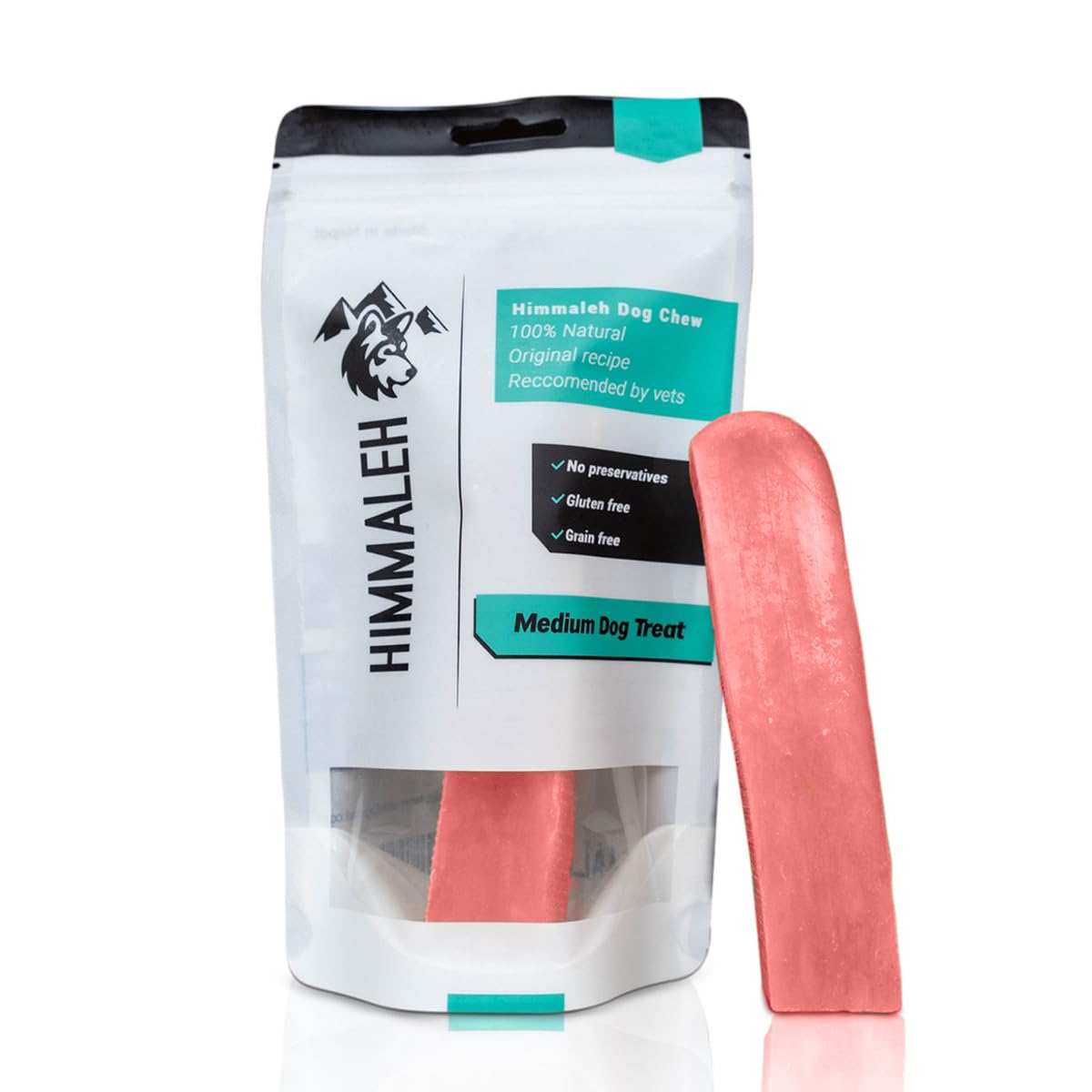 Himmaleh Strawberry Yak Chews for Dogs, Yak chews for dogs medium (pack of 2)