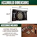 Thornton Pre-Assembled Wood Dartboard Cabinet, LED Display with 18” Bristle Dartboard & Steel Tip Dart Set, Perfect for Cricket Games
