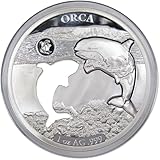 Shapes of America Orca 1 oz .999 Silver $5 Proof-Like Coin 2020 Barbados COA