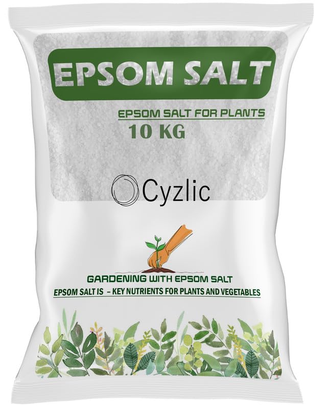 Cyzlic Epsom Salt for Plants Water Soluble Fertilizer for Plants and Gardening, Plant Growth & Development |Organic Gardening Magnesium Sulphate | Water Soluble Plant Fertilizer (10Kg) (B0CL3BT5KV) Amazon Price History, Amazon Price Tracker