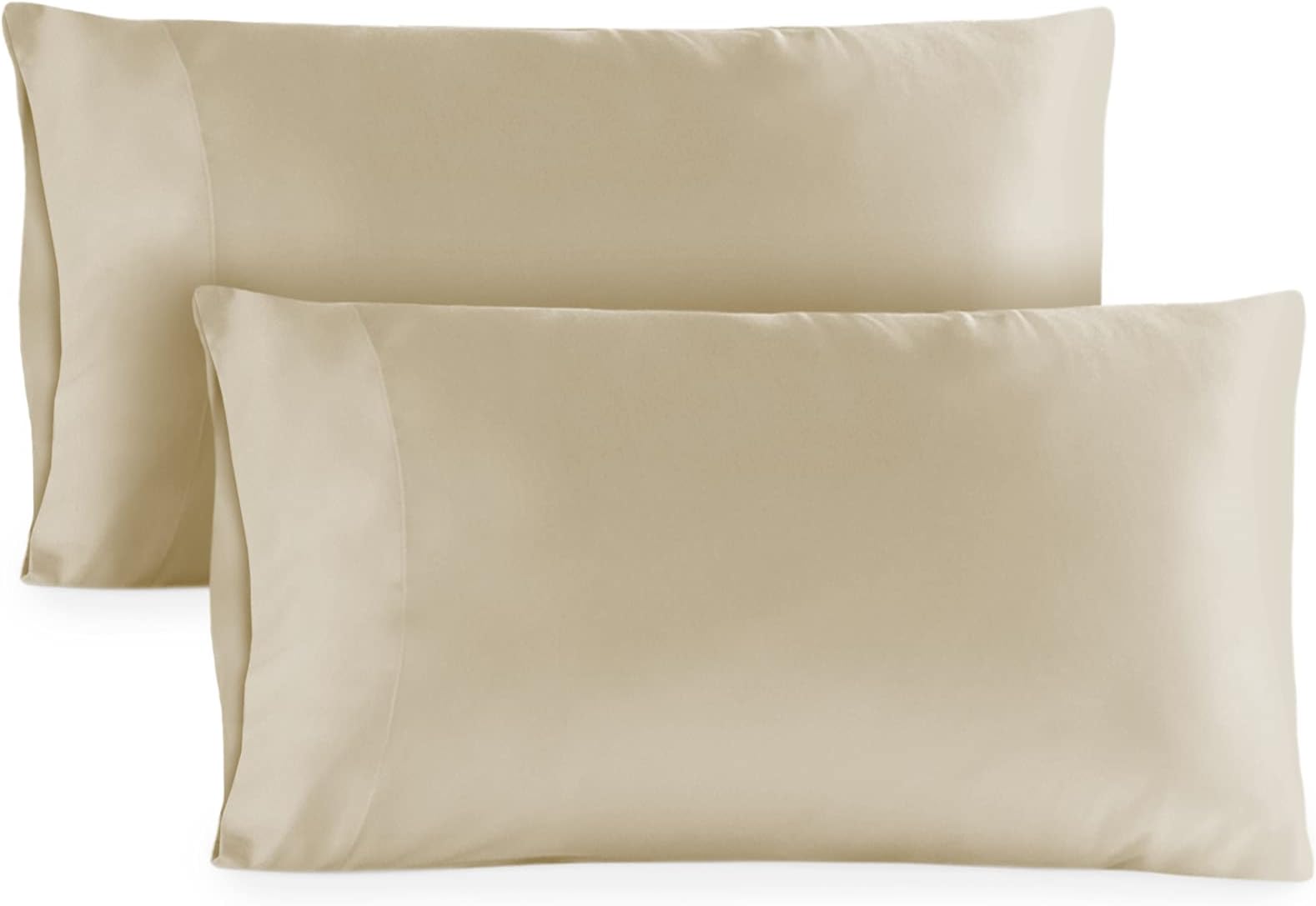 Hotel Sheets Direct King Size Pillowcases 2 Pack, 20x40 Inch, Cooling, Breathable Pillow Cases, 100% Viscose Derived from Bamboo Pillow Covers, Silky Soft for Hair & Skin, Bright Bedroom, Light Yellow
