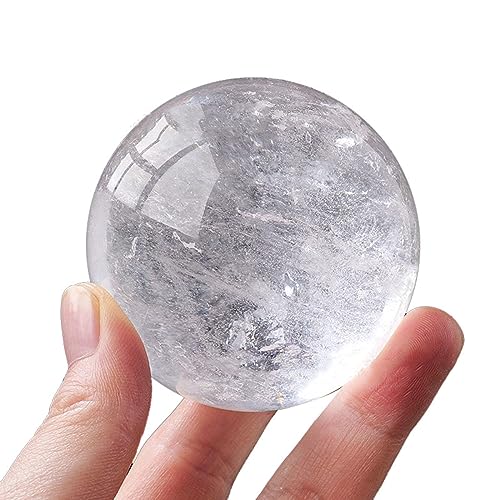 Crystal Ball White Sphere Clear Quartz with Pedestal Home Decor Prosperous Love Invite Wealth,150mm Gemstone Stone