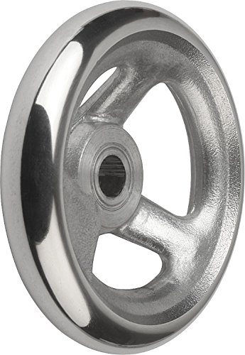 Kipp 06273-0200XCQ Aluminum Handwheel Without Machine Handle, Inch, 200 mm Diameter, 0.625" Bore Size