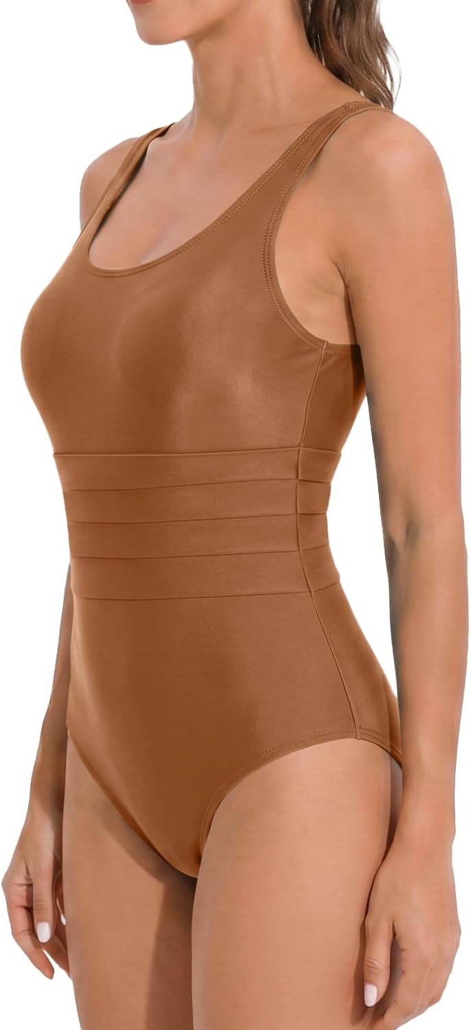 One Piece Swimsuit for Women – Athletic Slimming Bathing Suit with Racerback, Comfortable Fit for Swimming & Beach