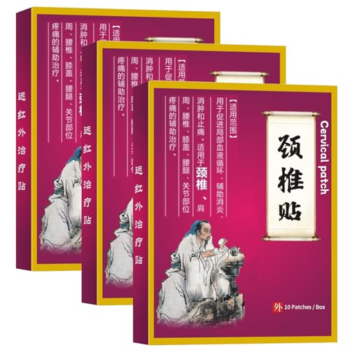 Baihuatang Neck Paches Pure Natural Neck Patch 3 Boxes Totaling 30 Pieces Suitable for Neck&Shoulders&Waist and Knees ???