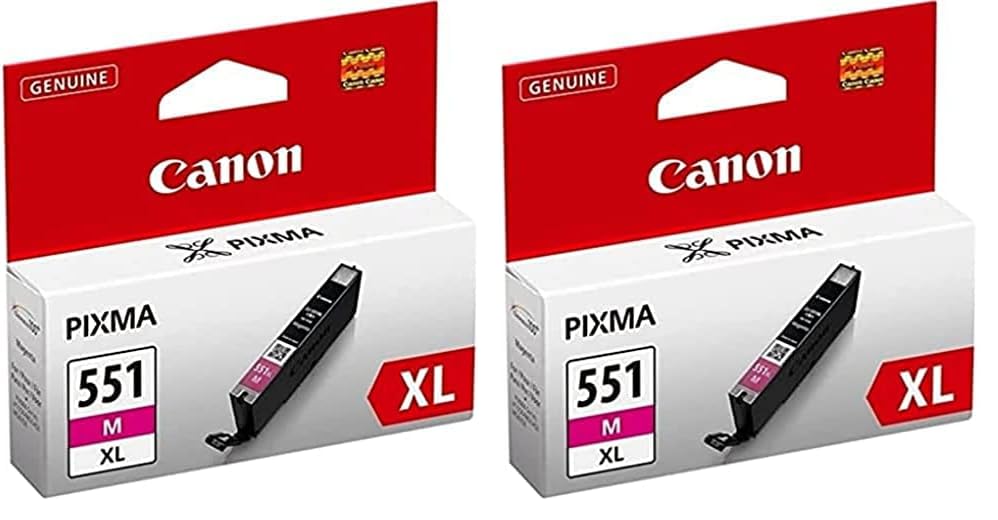 Canon Originaltinte CLI-551M, XL, Magenta, Recyclebare Verpackung (Packung mit 2)