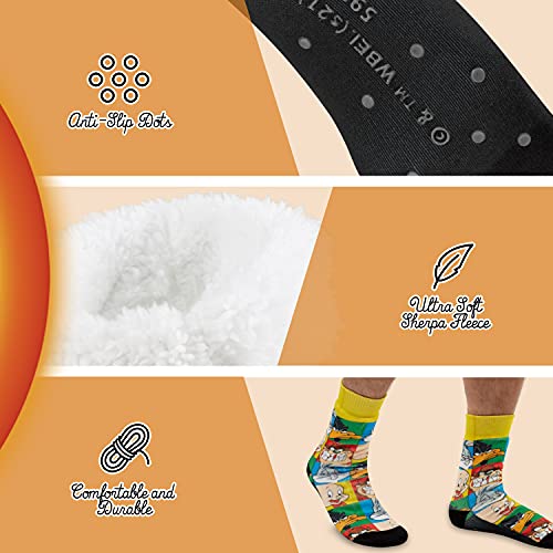 Looney Tunes Space Jam Mens Slipper Socks, Warm Non Slip Socks, Gifts For Men4