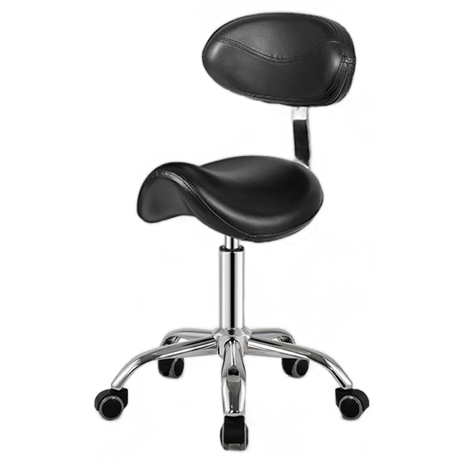 Bardzo wysoki stołek podsiodłowy do biurka stojącego, regulowany, 76 cm do 91 cm, krzesło biurowe z kółkami i podparciem pleców, ergonomiczne, czarne, do domowego biura