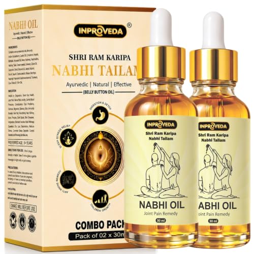 Image of Joint & Nerve Pain Relief Nabhi Oil | Sanjeevani for Body & Nerve Relief | Ayurvedic Multi Benefit Belly Button Oil for Daily Wellness & Relaxation | नाभि तेल | Pack of 2 x 30ml=60ml