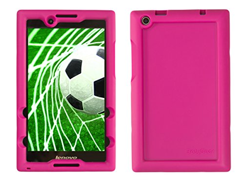 Bobj Rugged Case for Lenovo Tab 2 A8-50, A8-50F, Tab 3 TB3-850F, TB3-850M, ZA170001US, ZA170003US – BobjGear Custom Fit - Patented Venting - Sound Amplification - Kid Friendly (Rockin' Raspberry)