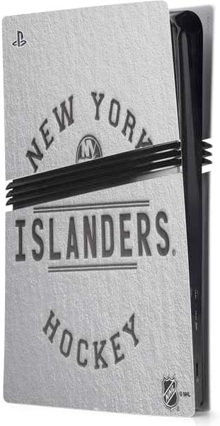 Skinit Decal Gaming Skin Compatible with PS5 Pro Console - Officially Licensed NHL New York Islanders Lineup Design