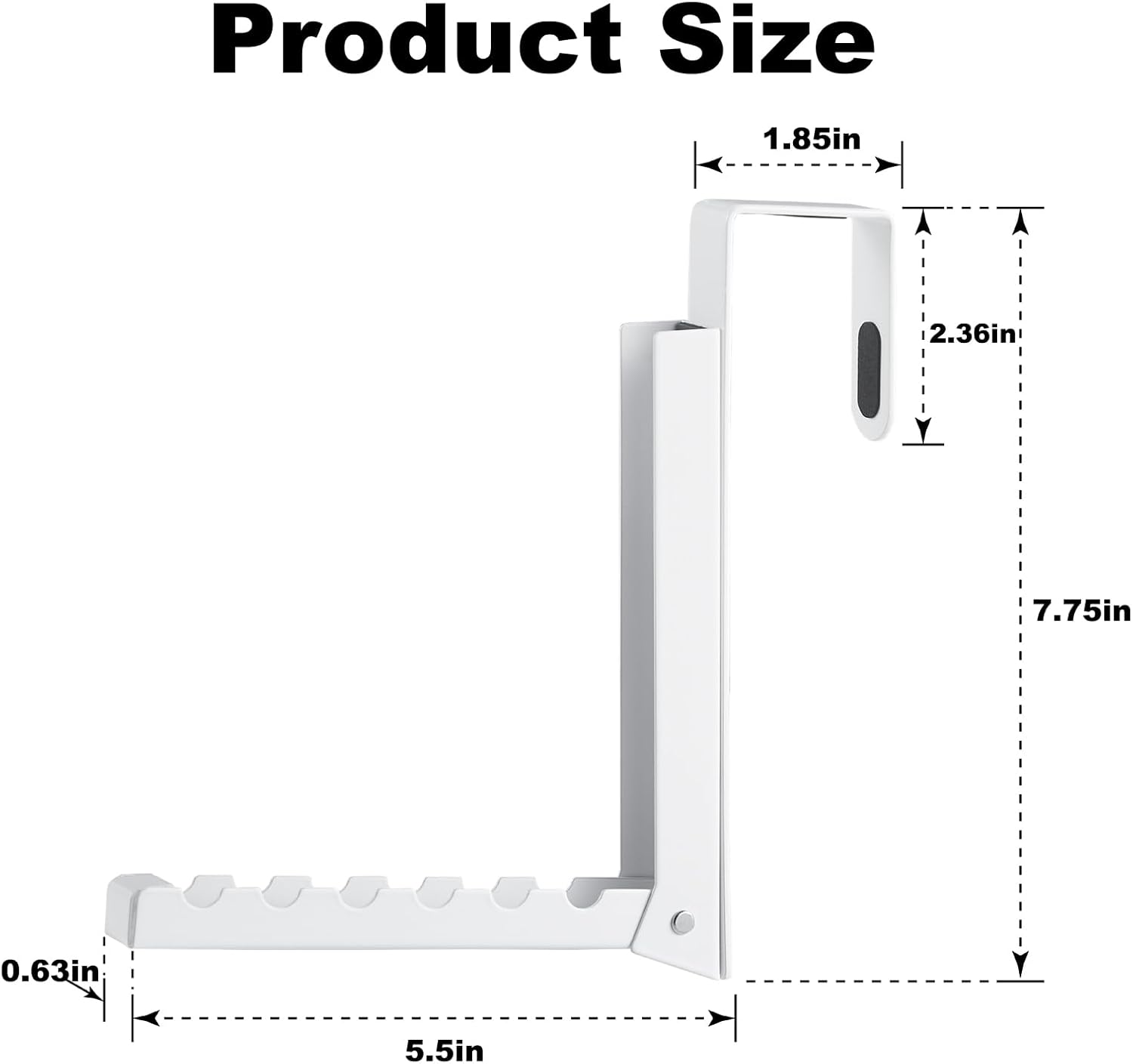 2 Pack Over The Door Hooks Hanger for Clothes, Foldable Over The Door Drying Rack for Laundry, Overdoor Hanger Hook with 6 Groves for Towel, Coat, White