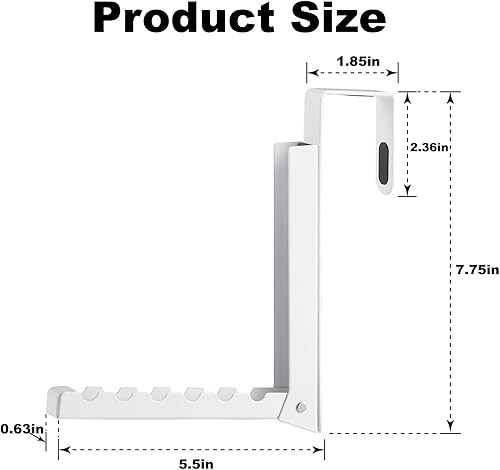 Miniatura 2 de Paquete de 2 ganchos para colgar sobre la puerta para ropa, estante de secado plegable sobre la puerta para lavandería, gancho para colgar en la