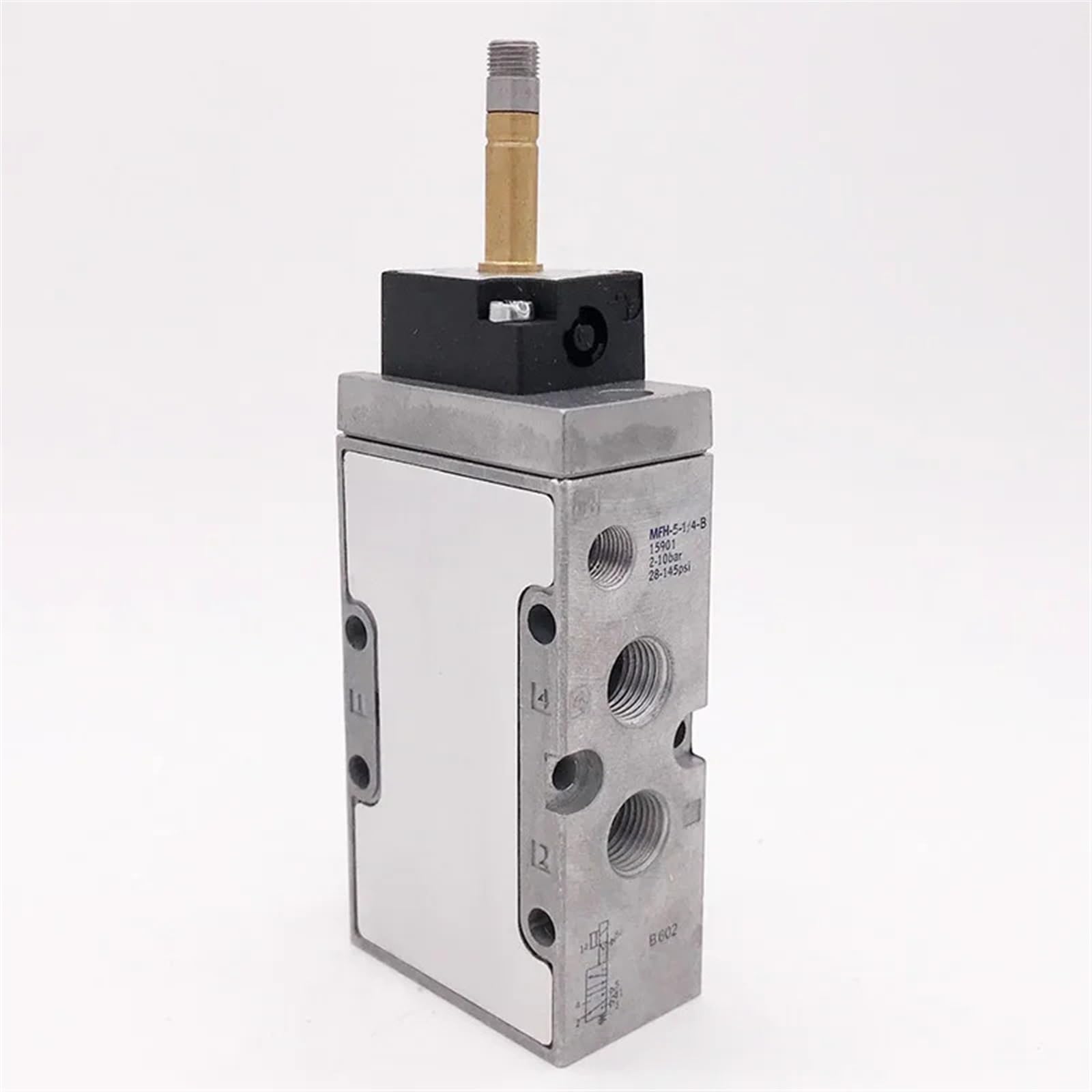Válvulas neumáticas de solenoide único de 5/2 vías y 1/4 de pulgada con control de vía de 24V